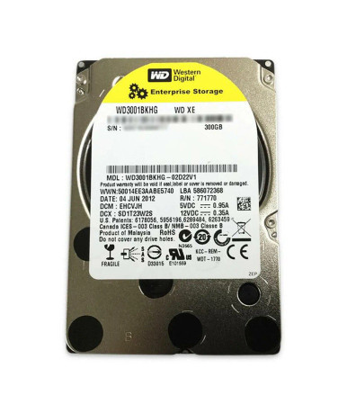 Western Digital WD3001BKHG-02D22V1 XE 300GB SAS 6Gb/s Server Hard Drive