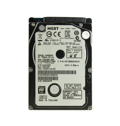 HGST HTE545050A7E380 Travelstar Z5K500 500GB SATA 3Gb/s Laptop Hard Drive