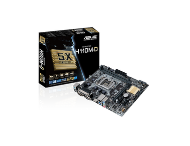 Asus H110M-D Socket LGA1151 Intel H110 Chipset Micro-ATX System Board (Motherboard)