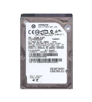 Hitachi HTS545050B9SA00 Travelstar 5K500.B 500GB SATA 1.5Gb/s Laptop Hard Drive