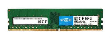 CT32G4DFD8266 - Crucial 32GB PC4-21300 DDR4-2666MHz non-ECC Unbuffered CL19 288-Pin DIMM 1.2V Dual Rank Memory Module