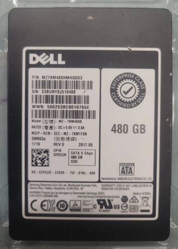 Samsung MZ7KM480HMHQ0D3 480GB SATA 6Gb/s Solid State Drive