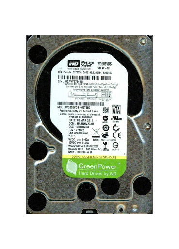 Western Digital WD20EVDS 2TB SATA 3Gb/s Server Hard Drive