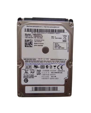 6VN64 - Dell 250GB SATA 2.5 inch Laptop 7200RPM Hard Drive for Latitude E6410