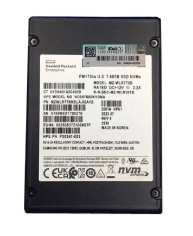 Samsung MZ-WLR7T6B 7.68TB PCIe NVMe 4.0 x4 2.5-inch Solid State Drive