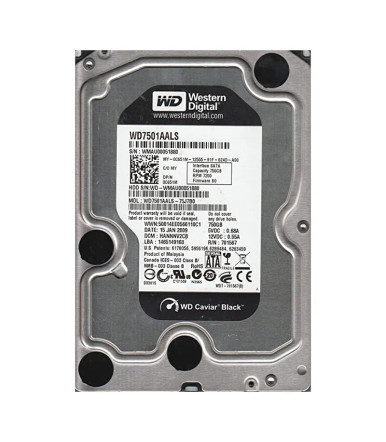 Western Digital WD7501AALS-75J7B0 Caviar Black 750GB SATA 3Gb/s Desktop Hard Drive