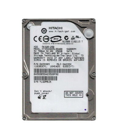 Hitachi 0A59305 250GB 5400RPM SATA 1.5Gb/s 2.5-inch Hard Drive