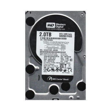 Western Digital WD2001FASS-00W2B0 Caviar Black 2TB SATA 3Gb/s Desktop Hard Drive