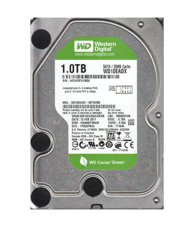 Western Digital WD10EADX Caviar Green 1TB SATA 6Gb/s Desktop Hard Drive
