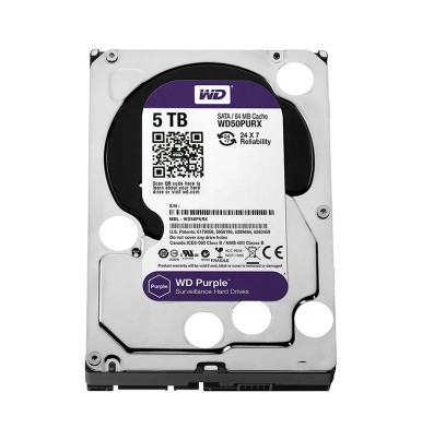 Western Digital WD50PURX Purple 5TB SATA 6Gb/s Desktop Hard Drive