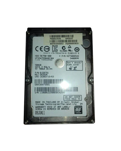 Toshiba P000547610 500GB SATA 3Gb/s 2.5-inch Laptop Hard Drive
