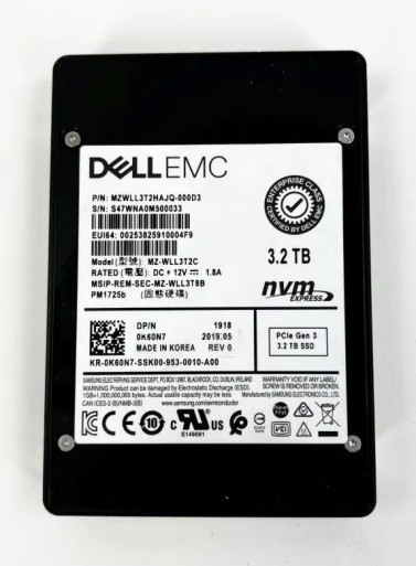 Samsung MZWLL3T2HAJQ-000D3 PM1725b 3.2TB PCI-Express 3.0 Solid State Drive