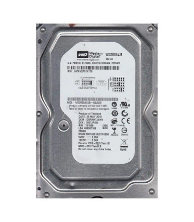 Western Digital WD2500AVJB-63J5A0 250GB 7200RPM ATA/100 3.5-inch Hard Drive