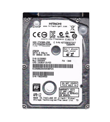 HGST 0J26002 250GB 7200RPM SATA 6Gb/s 32MB Cache 512e 2.5-inch Hard Drive