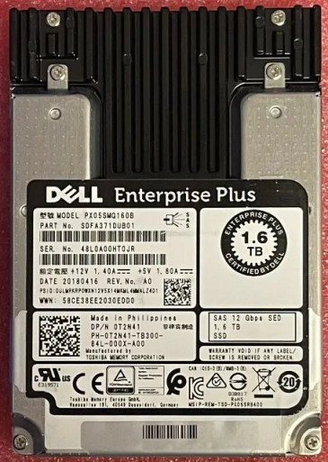 Toshiba PX05SMQ160B 1.6TB SAS 12Gb/s (SED) 2.5-inch Solid State Drive