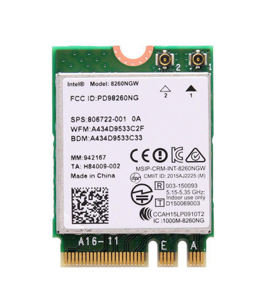 806722-001 - HP 7260ngw Intel Dual-Band ac 7260 802.11ac Wireless Lan Card for EliteBook 820 G3 Notebook