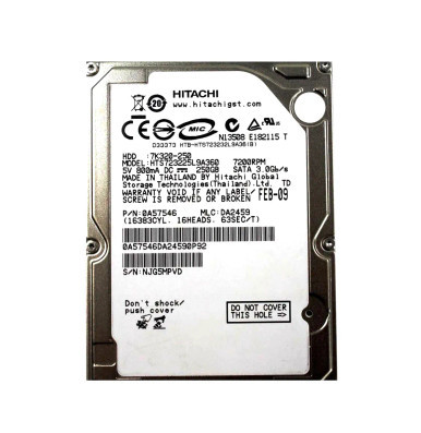 Hitachi 0A57546 250GB 7200RPM SATA 3Gb/s 2.5-inch Hard Drive