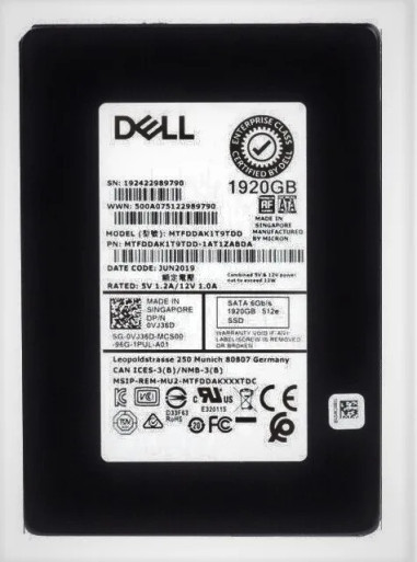 Micron MTFDDAK1T9TDD-1AT1ZABDA 1.92TB 2.5in TLC 6Gb/s SATA Solid State Drive