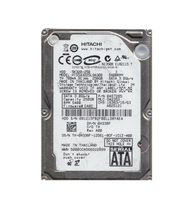 Hitachi 0A57285 250GB 5400RPM SATA 3Gb/s 2.5-inch Hard Drive