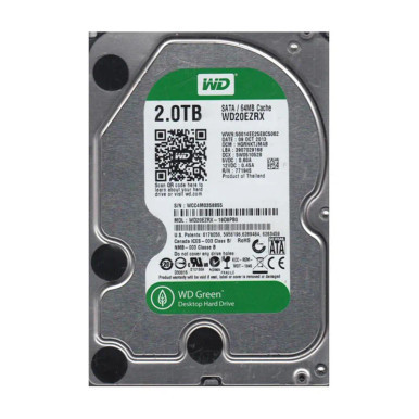 Western Digital WD20EZRX-19D8PB0 Green 2TB SATA 6Gb/s Desktop Hard Drive