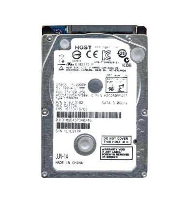 HGST 0J13182 CinemaStar Z5K320 250GB SATA 3Gb/s Laptop Hard Drive