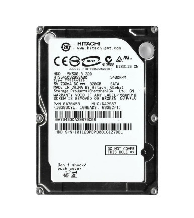 Hitachi HTS545032B9SA00 320GB 5400RPM SATA 1.5Gb/s 2.5-inch Hard Drive