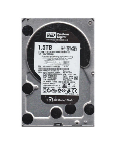 Western Digital WD1501FASS-00W2B0 Caviar Black 1.5TB SATA 3Gb/s Desktop Hard Drive