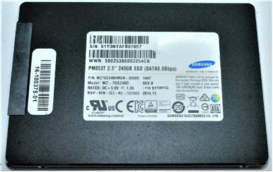 Samsung MZ-7GE2400 PM853T 240GB SATA 6Gb/s Solid State Drive