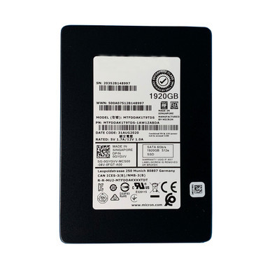 Micron MTFDDAK1T9TDS-1AW1ZABDA 1.92TB SATA 6Gb/s 2.5-inch Solid State Drive