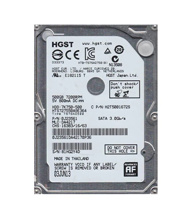 HGST 0J23561 500GB 7200RPM SATA 3Gb/s 2.5-inch Hard Drive