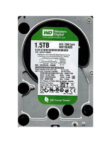 Western Digital WD15EADS-32R6B0 Caviar Green 1.5TB SATA 3Gb/s Laptop Hard Drive