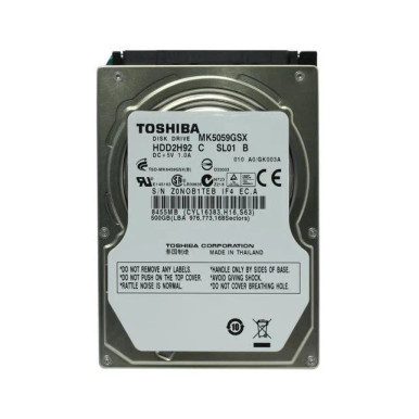 Toshiba MK5059GSX 500GB SATA 3Gb/s 2.5-inch Laptop Hard Drive