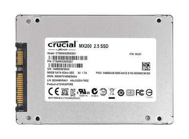 CT500MX200SSD1 - Crucial Mx200 500GB SATA 6Gb/s 2.5 inch Internal Solid State Drive (SSD)