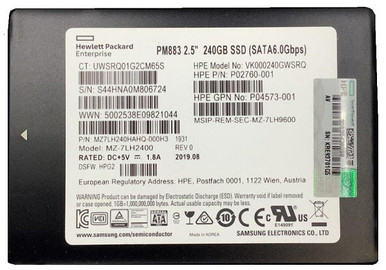 Samsung MZ7LH240HAHQ-000H3 PM883 240GB SATA III 6Gb/s Solid State Drive