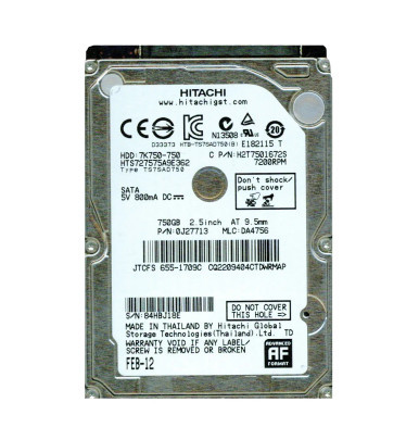 HGST 0J27713 750GB 7200RPM SATA 3Gb/s 2.5-inch Hard Drive