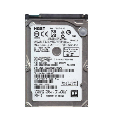 HGST 0J34282 Travelstar 5K1000 750GB SATA 6Gb/s Desktop Hard Drive
