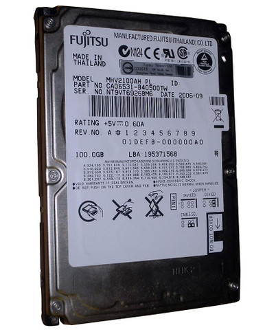 MHV2100AH - Fujitsu Mobile 100GB ATA-100 8MB Cache 2.5 inch 5400RPM Hard Drive
