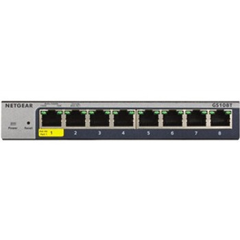 GS108T-300NAS - Netgear 8Port Gigabit Ethernet Smart Managed Pro Switches with Cloud Management 8 Ports Manageable 3 Layer Supported Twisted Pa