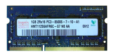 HMT112S6AFR6C-G7 - Hynix 1GB DDR3-1066MHz PC3-8500 non-ECC Unbuffered CL7 204-Pin SoDimm Dual Rank Memory Module