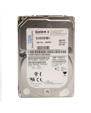 00NA587 - IBM 500GB SAS 6Gb/s 7200RPM 2.5 inch SFF Hard Disk Drive