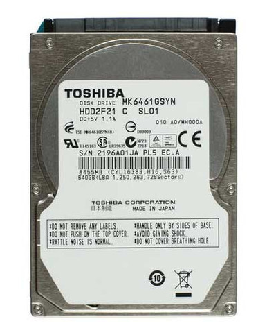 MK6461GSYN - Toshiba 640GB SATA 3Gb/s 7200RPM 16MB Cache 2.5 inch Hard Disk Drive