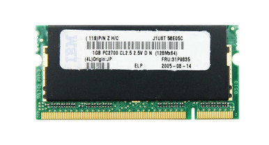 31P9835 - IBM 1GB DDR-333MHz PC2700 non-ECC Unbuffered CL2.5 200-Pin SoDimm Memory Module