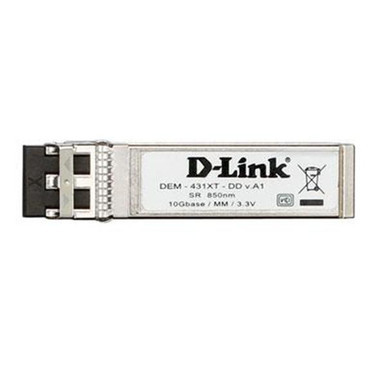DEM-431XT-DD - D-Link 10Gb/s 10GBase-SR Multi-mode Fiber 300m 850nm Duplex LC Connector SFP+ Transceiver Module