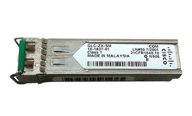 GLC-ZX-SM - Cisco 1550nm 80KM 1000BASE-ZX SFP Transceiver Module