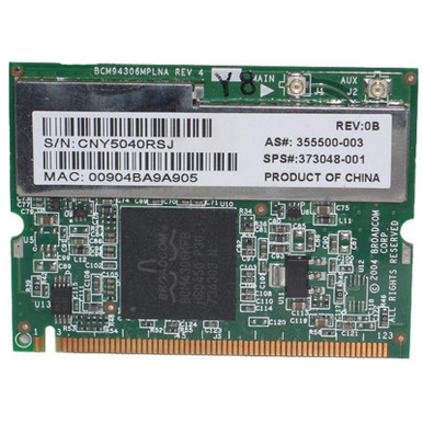 373048-001 - HP IEEE 11Mb/s 802.11b/g Wireless Lan (WLAN) Mini PCI Network Interface Card for Pavilion ze2000Z CTO FF Notebook