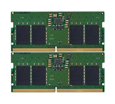 KVR56S46BS6K2-16 - Kingston 16GB (2x 8GB) 5600MHz DDR5 PC5-44800 Non-ECC CL46 262-Pin SoDimm 1.1V Single Rank x16 Memory Module