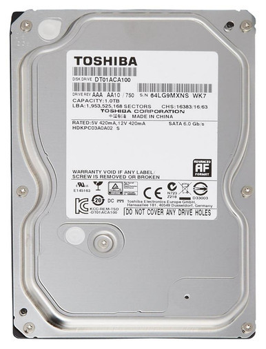 DT01ACA100 - Toshiba Desktop 1TB 7200RPM SATA 6Gbps 32MB Cache (512e) 3.5-inch Internal Hard Drive