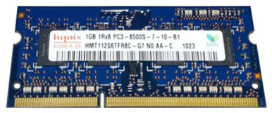 HMT112S6TFR8C-G7 - Hynix 1GB DDR3-1066MHz PC3-8500 non-ECC Unbuffered CL7 204-Pin SoDimm Single Rank Memory Module