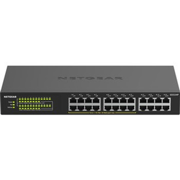 GS324P-100NAS - Netgear GS324P Ethernet Switch 24 Ports 2 Layer Supported Twisted Pair Rack-mountable Desktop 3 Year Limited