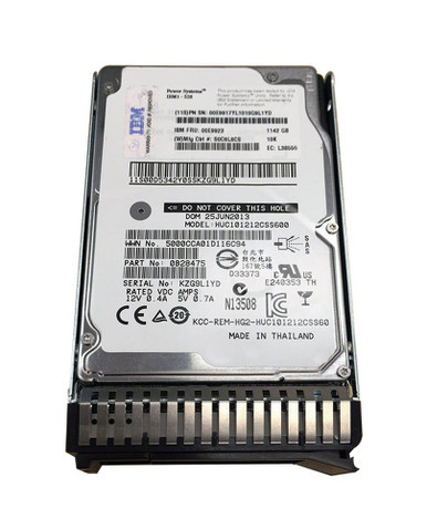 00D5342 - IBM 1.2TB SAS 12Gb/s 10000RPM Hot Swap 2.5 inch Hard Disk Drive with Tray for iSeries Server